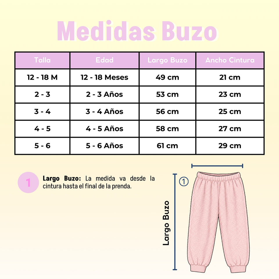 Conjunto Buzo Polerón Frizado Niñas Bebes Corderito Liso 2 Piezas