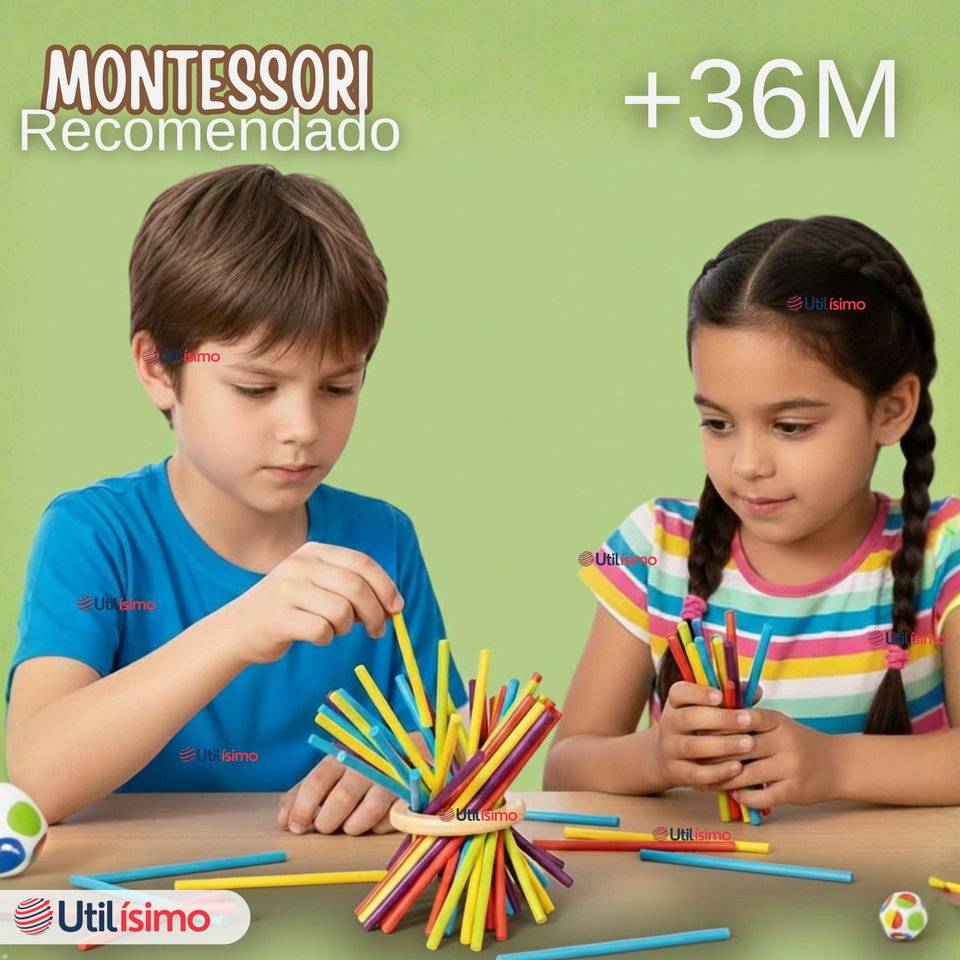 Juego de Mesa Funcional 49 Piezas Montessori Juguete Niño Niña Madera Original