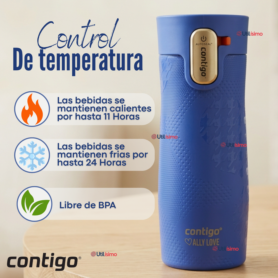 Vaso Térmico Contigo 473ml West Loop 3.0 Ally Love Acero Inoxidable Stellar
