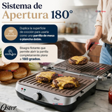 Parrilla y Panini 2 en 1 Oster® Multiuso Eléctrica Revestimiento Bioceramic® CKSTPA4881