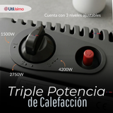 Calefactor A Gas Licuado 5kg A 15kg Plegable Interior Exterior Con Accesorios