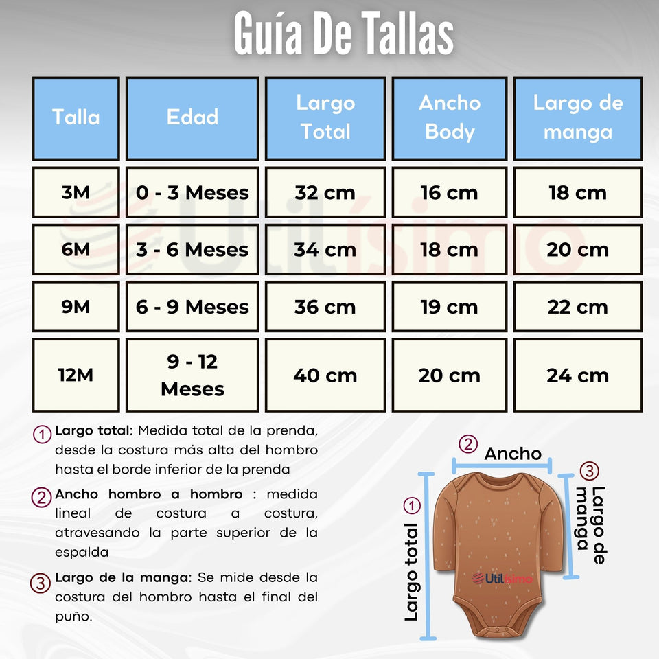 Pack 4 Bodys Manga Larga 100% Algodón Tedmimak Sweet Nature Bebé Niño