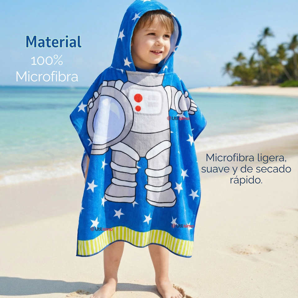 Toalla De Baño Playa Con Capucha Niño y Niña Diseños