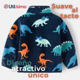 Chaqueta 100% Polar Niño Manga Larga Azul