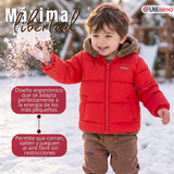 Parka Osito Con Capucha Manga Larga Rojo Niño Infantil