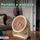 Mini Ventilador De Mesa Beige Silencioso Portátil Recargable USB
