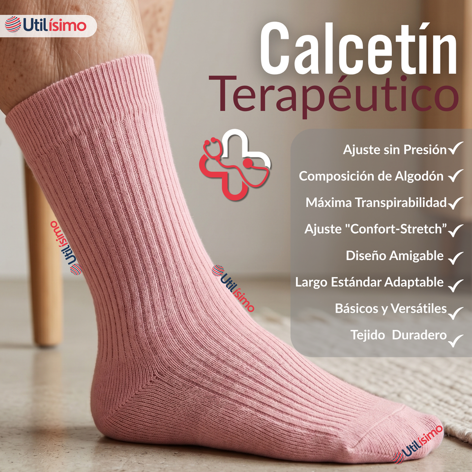 Pack 6 Pares Calcetines Diabéticos Mujer Algodón Suave Colores Surtidos Protección