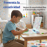 Pizarra Mágica Luz Led 3D Niño o Niña con Plantillas de Dibujos