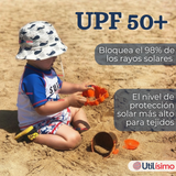 Traje de Baño Manga Corta Pantalón Corto 2 Piezas Corte Split Niño 2 a 4 años Blue Azul
