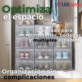Zapatera Plegable Organizador Apilable 6 Niveles Blanco