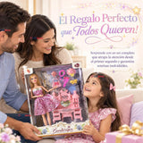 Juguete Muñeca Fashion Articulada Tocador y Accesorios