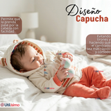 Conjunto 2 Piezas Buzo Pantalón Y Polerón Con Capucha Tela Plush Bebé Niño