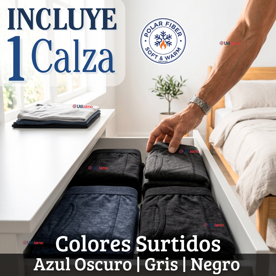 Calza Polar Para Hombre Térmica Invierno Calzoncillo Largo