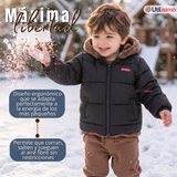 Parka Osito Con Capucha Manga Larga Negro Niño Infantil