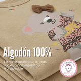 Pack 5 Bodys Manga Larga 100% Algodón Bebé Niña Sweet and Wild