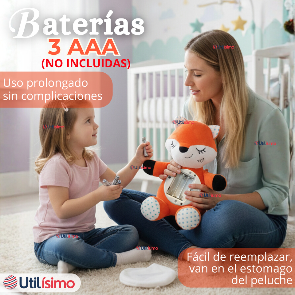 Peluche Zorro Espantacuco Con Luz Y Sonido Para Bebé Niño Niña