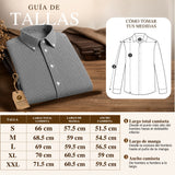 Camisa Cuadrille Huaso Hombre Blanco Azul  Regular Fit Fiestas Patrias