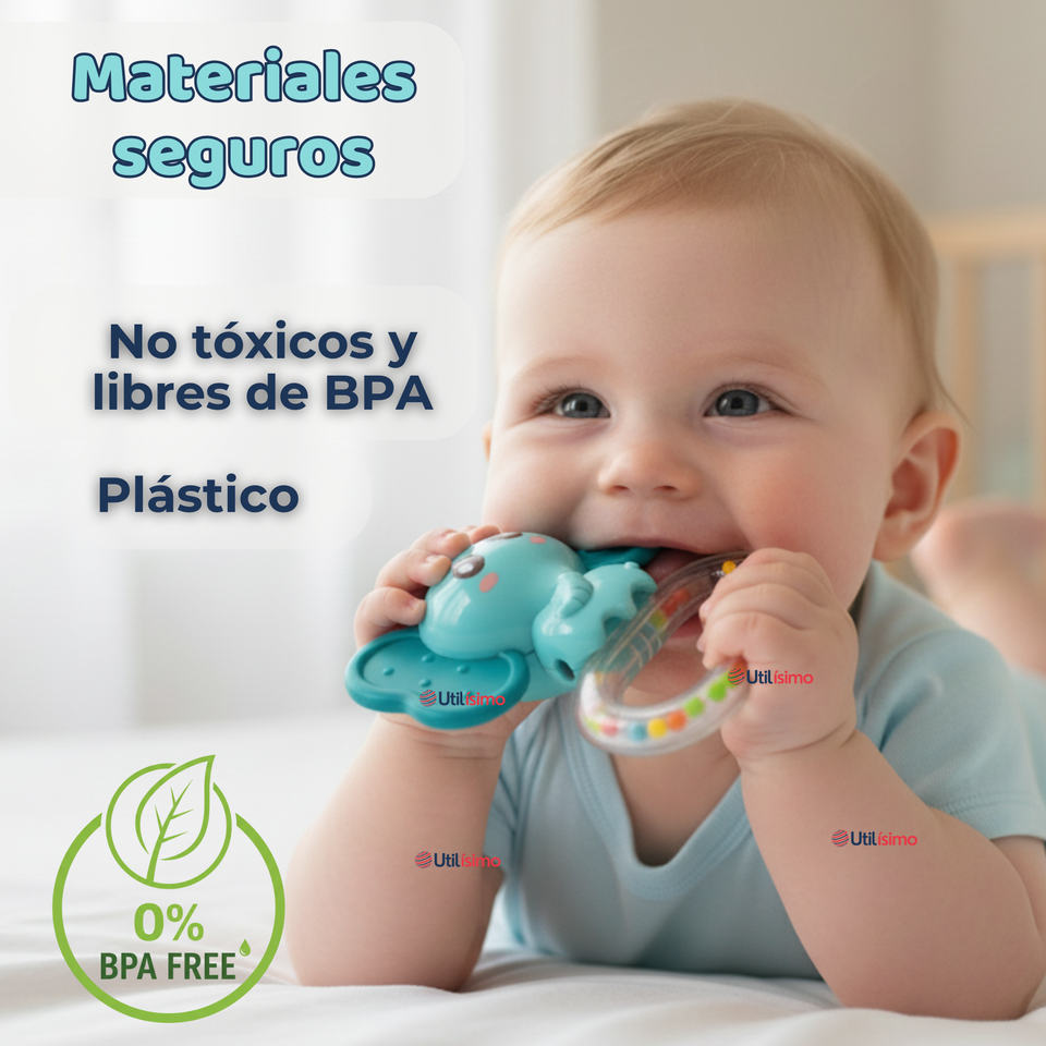 Set 3 Piezas Sonajeros Bebé Cascabel Juguetes Niño y Niña