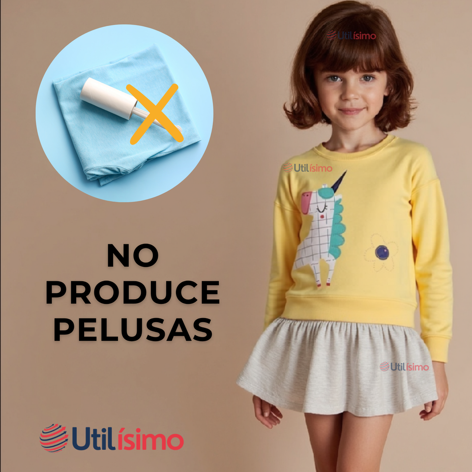 Polerón Algodón Cuello Redondo Niña Amarillo Unicornio