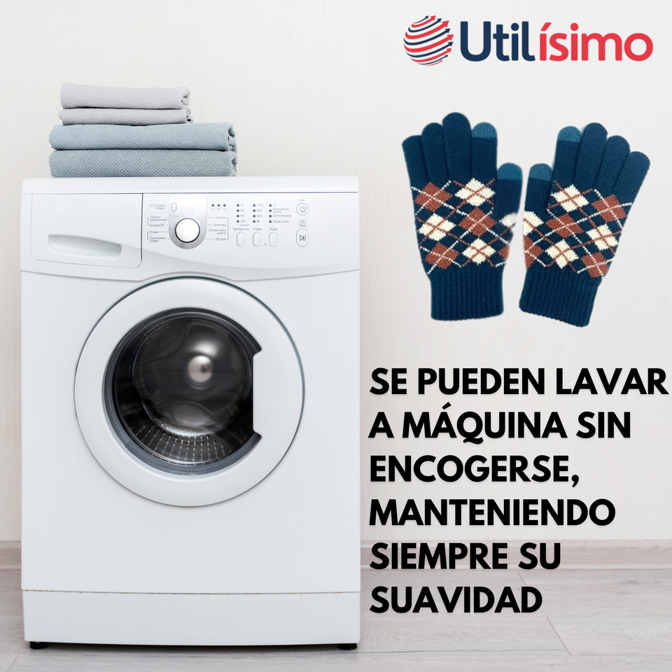 Guantes 20CM Táctil Lana Acrílica Adulto Colores Surtidos