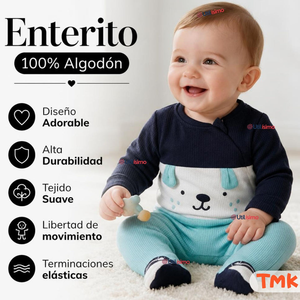 Enterito 100% Algodón Bebé Niño Tedmimak