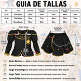 Traje Caporal Típico Tradicional Negro 2 Piezas Juvenil Fiestas Patrias