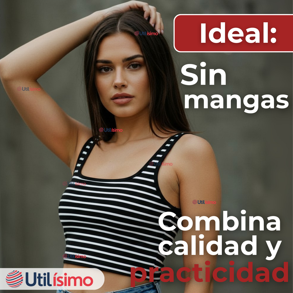Camiseta Rayas 100% Algodón Básica Lisa Elástica Mujer Colores Surtidos