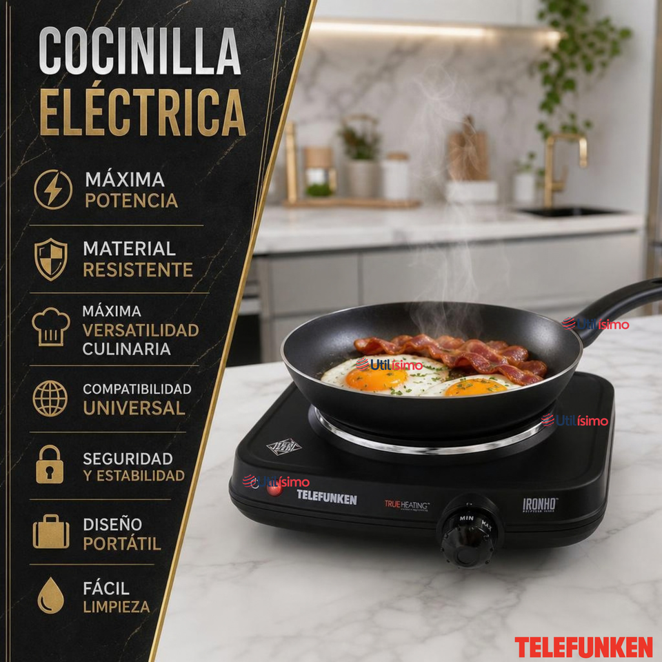 Cocinilla Eléctrica Telefunken Tf Ae5500 Color Negro