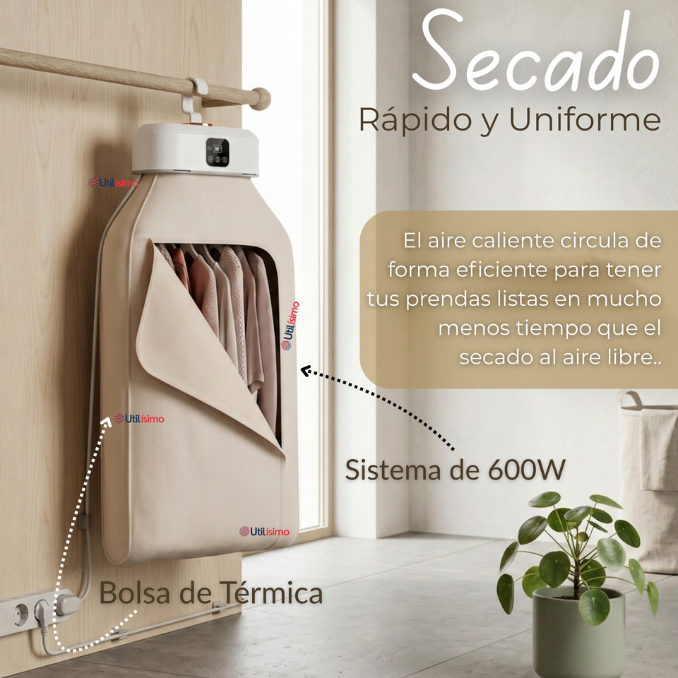 Secadora Ropa Portátil Compacto Eléctrico Bajo Consumo  900W - 1000W