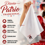 Pack 3 Pañuelos Baile Cueca 45cm Bordado Pareja Bailando Algodón Fiestas Patrias