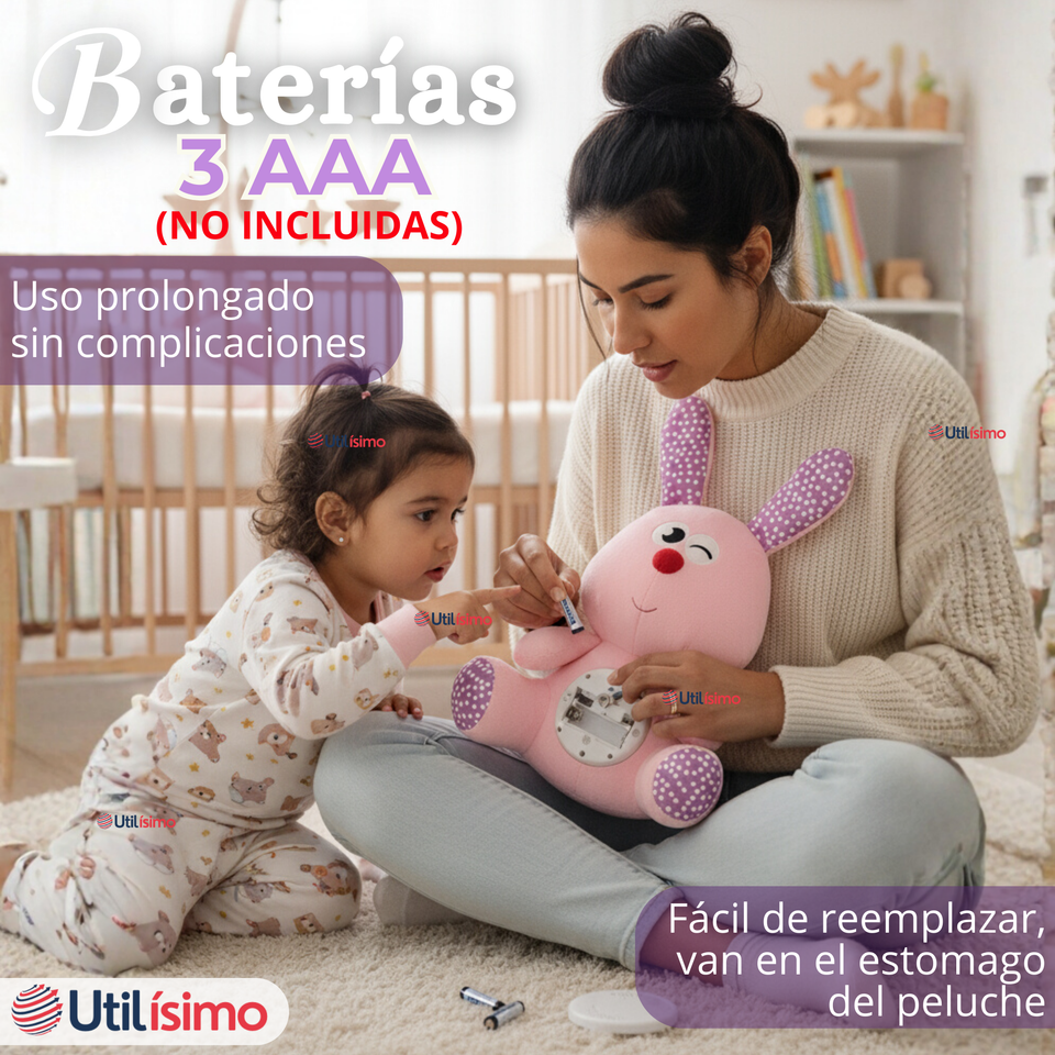 Peluche Conejo Espantacuco Con Luz Y Sonido Para Bebé Niño Niña