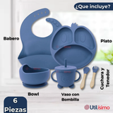 Set De Alimentación Bebé Silicona De Formas 6 Piezas Libre BPA