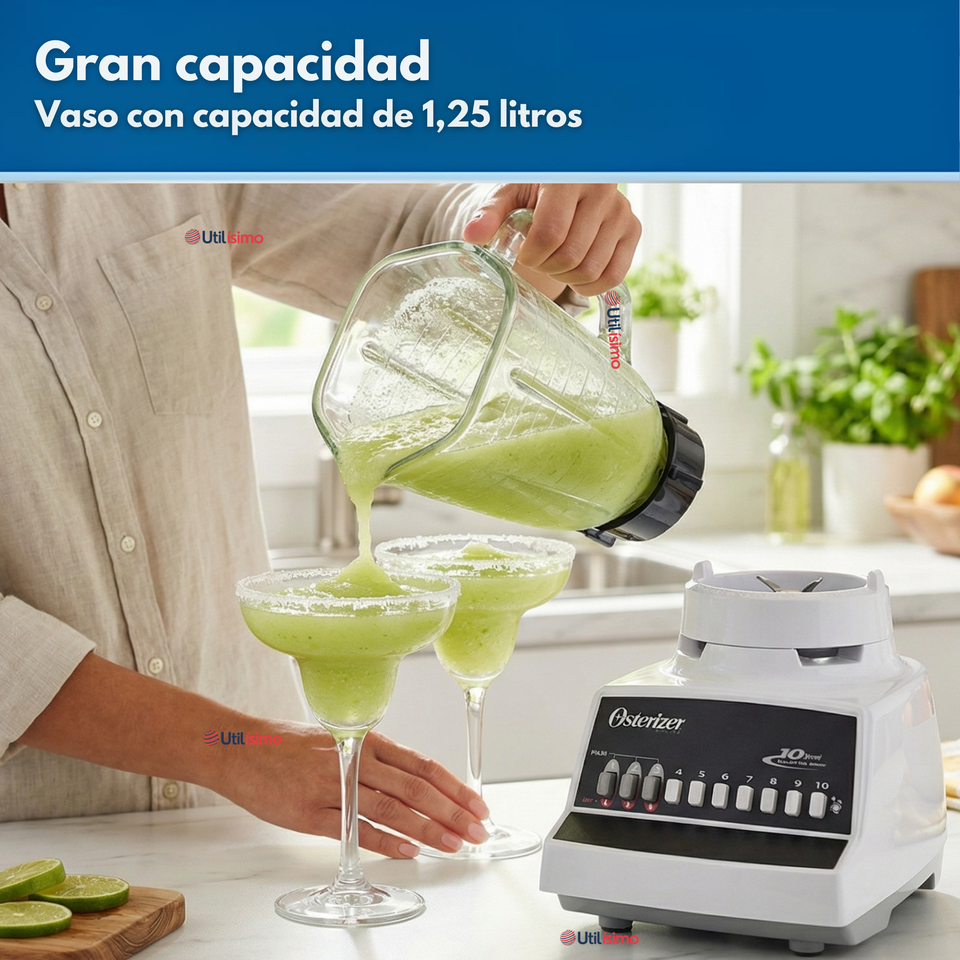 Licuadora Oster® de 10 velocidades blanca