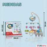 Móvil Giratorio Musical Proyector De Luces Más Control Para Cuna Bebé
