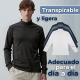 Camiseta Bambú Hombre Primera Capa Invierno Cuello Beatle Polera