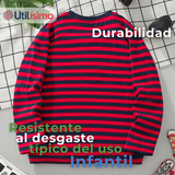 Polera Manga Larga Niño 100% Algodón Dinosaurio Rojo Camiseta