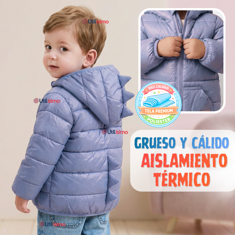 Parka Dinosaurio Con Capucha Manga Larga Niño Jump Kids
