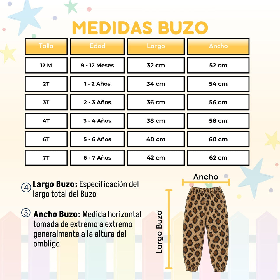 Buzo Polerón Conjunto Polar Niña Con Capucha Animal Print