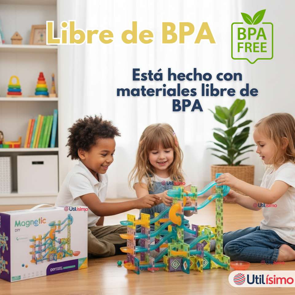 Pista Armable Lego Magnético de 160 Piezas para niños