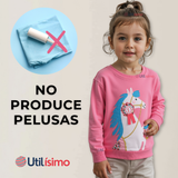 Polerón Cuello Redondo Niña Fucsia Unicornio