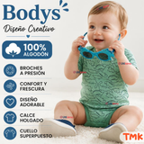Pack 5 Bodys Manga Corta %100 Algodón Tedmimak Niño Little Adventurer