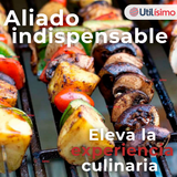 Pack 12 Pinchos De 40cm Para Anticuchos Brochetas Asados Mango De Madera