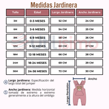 Conjunto 2 Piezas Jardinera Polera Manga Larga 100% Algodón Tedmimak Bebé Niña Jumper