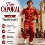 Traje Caporal Típico 2 Piezas Rojo Hombre Fiestas Patrias