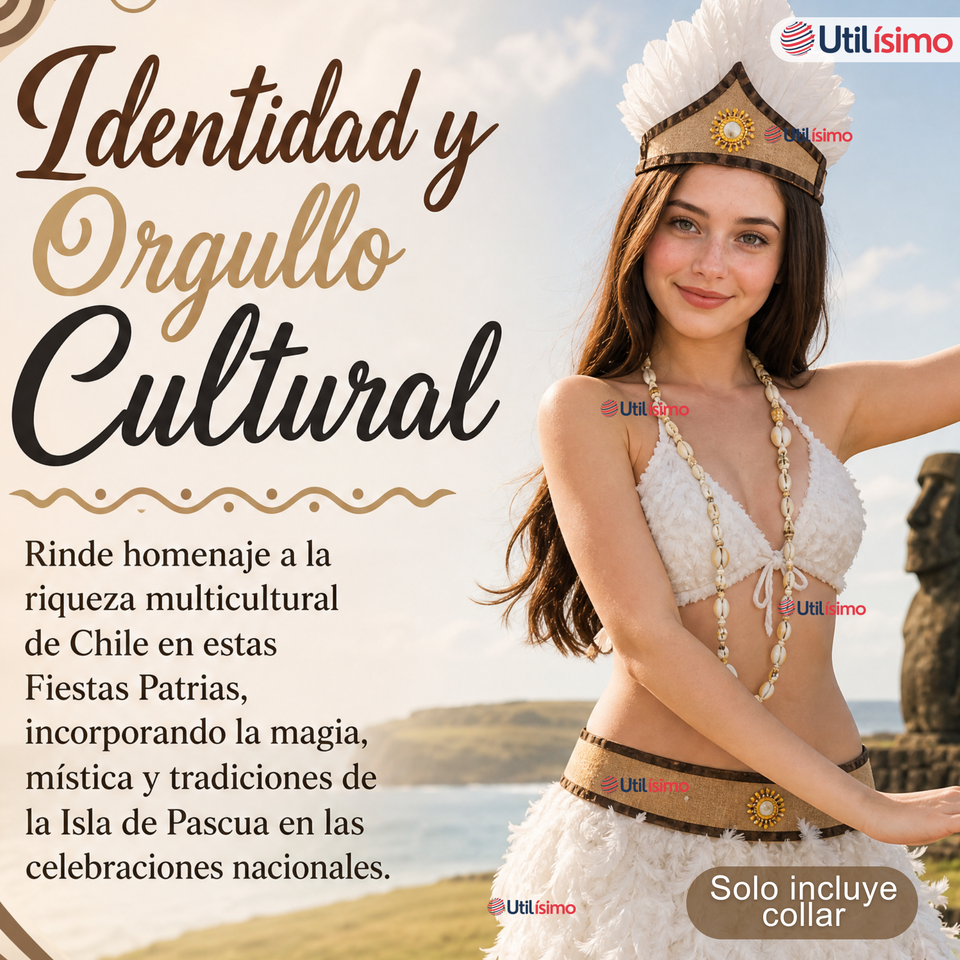 Collar Pascuense De Conchitas Rapa Nui Unisex Fiestas Patrias