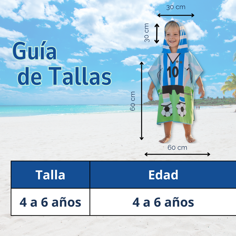 Toalla De Baño Playa Con Capucha Niño y Niña Diseños