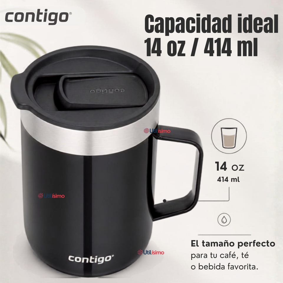 Taza Térmica Contigo Streeterville Acero Inoxidable 414ML Licorice