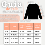 Camiseta Polera Bambú Cuello Redondo Salmón Primera Capa Manga Larga Niña