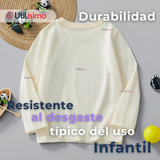 Polera Manga Larga Niña 100% Algodón Guitarra Blanco Camiseta