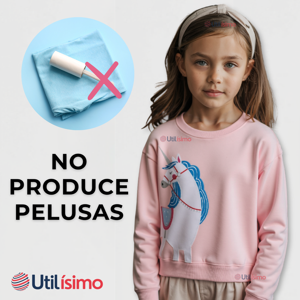 Polerón Cuello Redondo Niña Rosado Unicornio